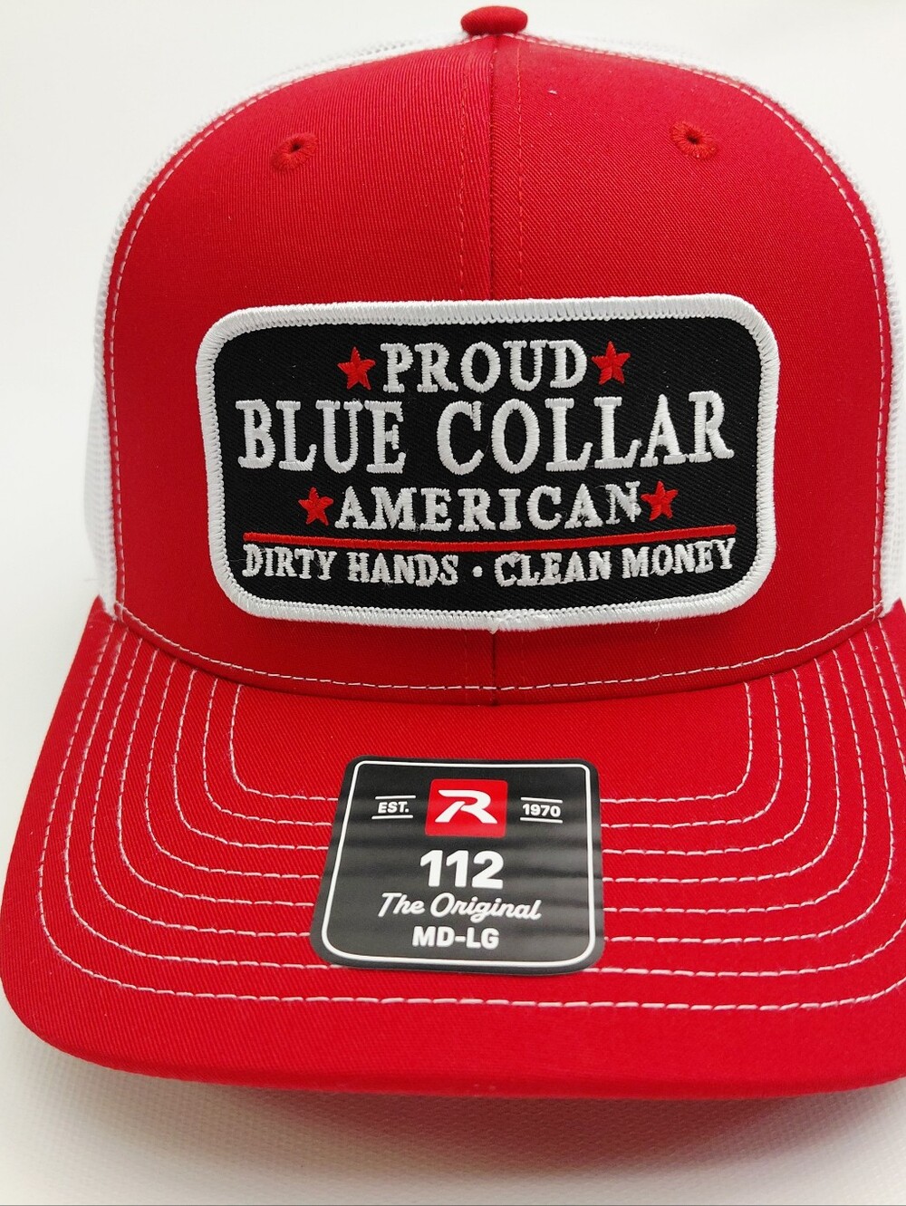 Proud Blue Collar American Richardson 112 Trucker Mesh Snapback Hat